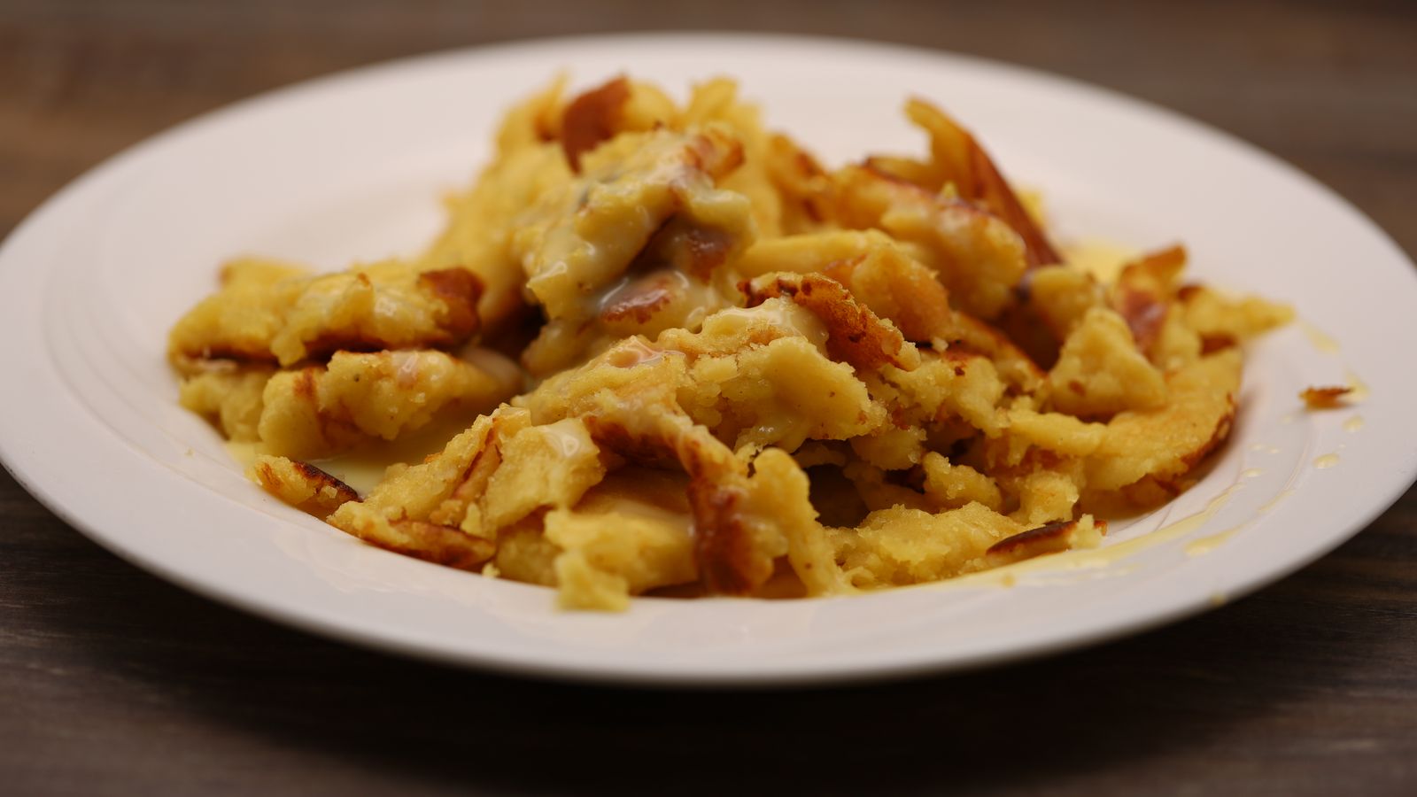 Kaiserschmarrn with vanilla sauce