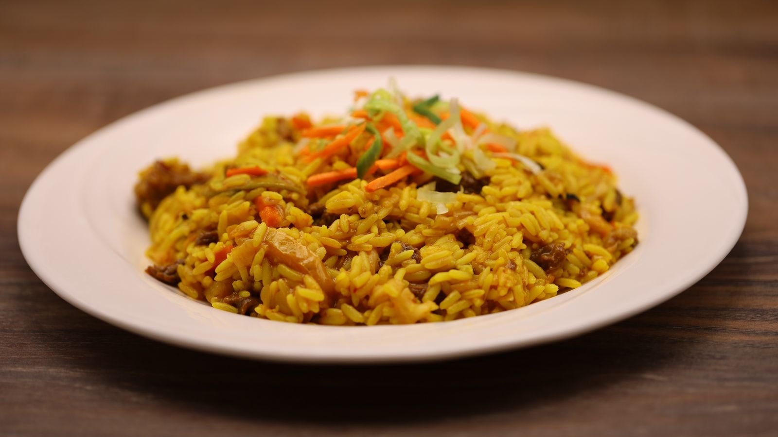 Nasi goreng with beef